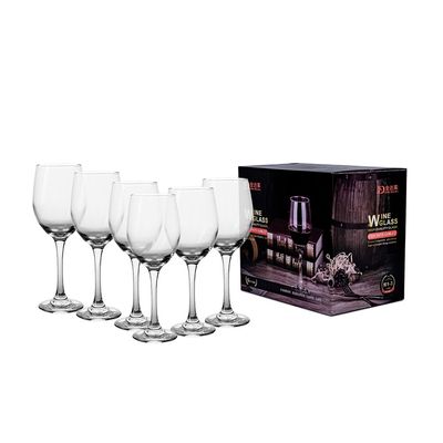 Cuisine Art Wine Glass Goblet, 420ml, Transparent, 6 Pieces