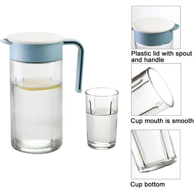 Cuisine Art Glassware Set with Jug, Transparent (1.2 Liter Jug with Glass 200ml, 5 Pieces)