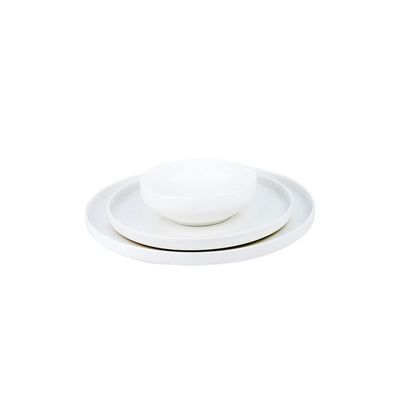 Cuisine Art Chole Bone China Dinner Set for Every Meals - 12 Pieces|4 Dinner Plates Dia (26.4cm) 4 Side Plates, 4 Bowls (Dia 13.3x H4.7cm)