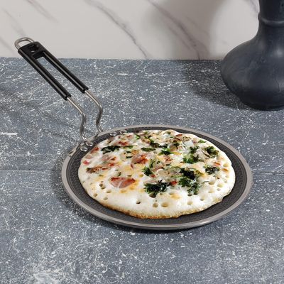 Vinod Platinum Triply Stainless Steel SAS Pro Tawa - 25cm, 4mm Thickness, Silver (Induction Friendly)