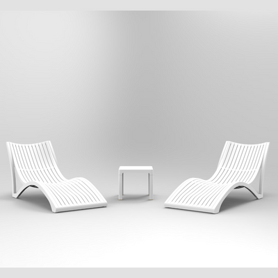Modern Outdoor Luxury Sun Lounger – Stylish & Weatherproof, Premium PP with Fiberglass Reinforcement, 176x73x74CM, White