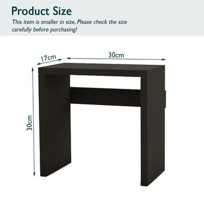 Mahmayi Modern Desk Organizer Space Saving Table for Home Office and Living Room, Stylish Organizer for Books, Plants and Decorative Items - Black