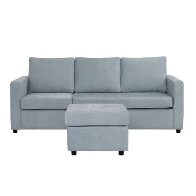 Lara 3-Seater Fabric Left & Right Reversible Corner Sofa - Greenish Grey - With 2-Year Warranty