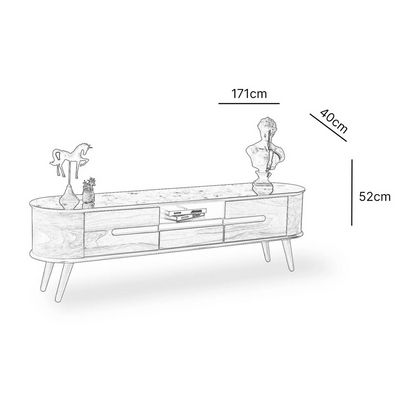 Delta Wooden Tv Unit 170cm