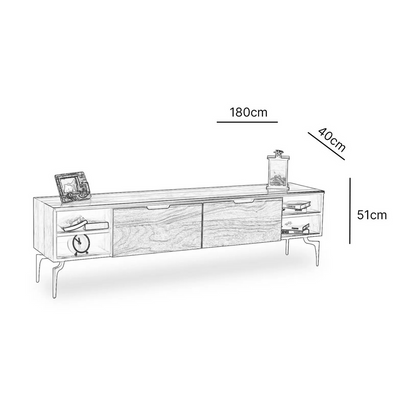 Joberg Wooden Tv Unit 180cm