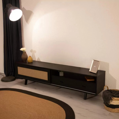 Finn Tv Unit Black 200cm