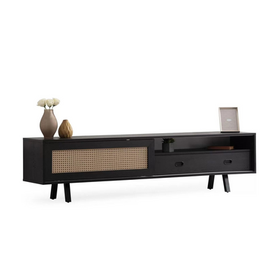 Finn Tv Unit Black 200cm