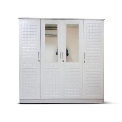 4 Door Wooden Wardrobe Cabinet Cupboard In Engineered Wood, Modern Stylish, Heavy Duty, White Color