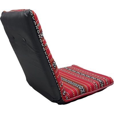 ComfyLounge Portable Floor Chair with Adjustable Backrest – Your Perfect Seating Companion for Indoor Majlis and Outdoor Adventures" (Red)