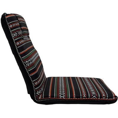 ComfyLounge Portable Floor Chair with Adjustable Backrest – Your Perfect Seating Companion for Indoor Majlis and Outdoor Adventures" (Black)