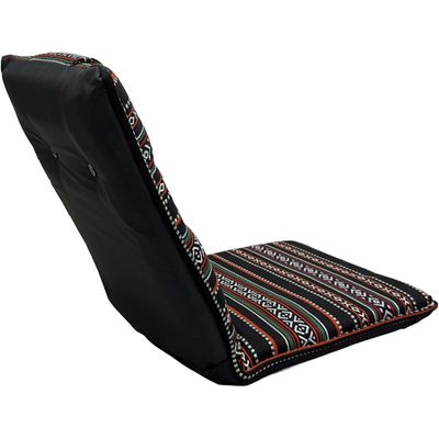 ComfyLounge Portable Floor Chair with Adjustable Backrest – Your Perfect Seating Companion for Indoor Majlis and Outdoor Adventures" (Black)
