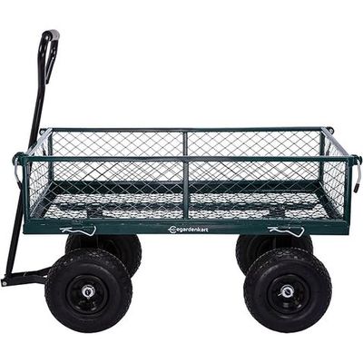Egardenkart Heavy Duty Garden Wagon Cart 180kgs Capacity with Removable Sides.