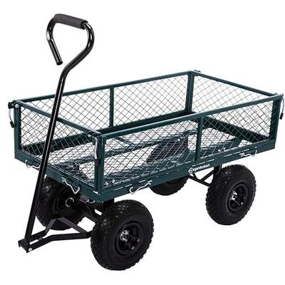 Egardenkart Heavy Duty Garden Wagon Cart 180kgs Capacity with Removable Sides.