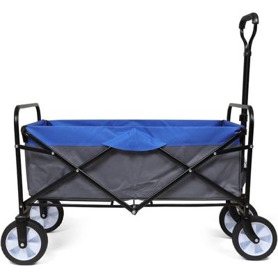 Egardenkart Foldable Utility Wagon Cart Trolley Utility Grocery Wagon for Camping Shopping (Grey)