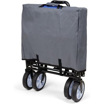 Egardenkart Foldable Utility Wagon Cart Trolley Utility Grocery Wagon for Camping Shopping (Grey)