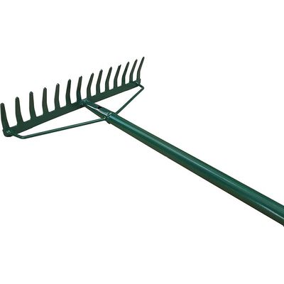 Egardenkart® Garden Rake Full Metal Heavy Duty Green