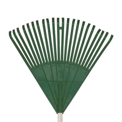 Egardenkart Store Garden Leaf Rake Pvc/Wooden Handle 22 Teeth (Green)
