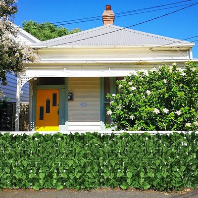 Egardenkart® Artificial Faux Hedge Privacy Fence Wall Screen, Leaf and Vine Decoration for Outdoor Garden Home Decor, (Watermelon)