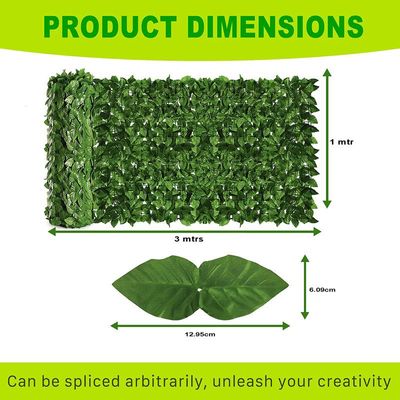 Egardenkart® Artificial Faux Hedge Privacy Fence Wall Screen, Leaf and Vine Decoration for Outdoor Garden Home Decor, (Apple)