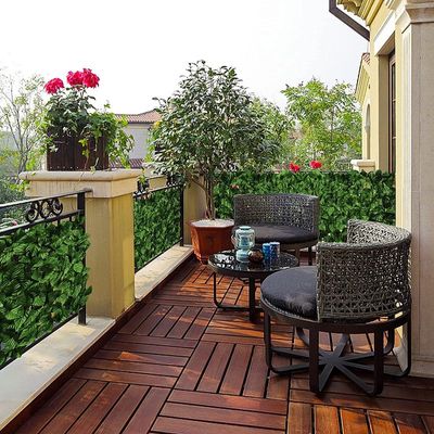 Egardenkart® Artificial Faux Hedge Privacy Fence Wall Screen, Leaf and Vine Decoration for Outdoor Garden Home Decor, (Apple)
