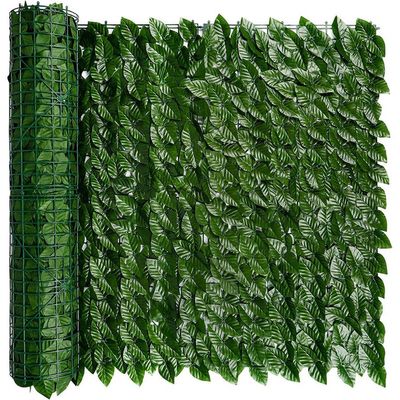Egardenkart® Artificial Faux Hedge Privacy Fence Wall Screen, Leaf and Vine Decoration for Outdoor Garden Home Decor, (Apple)