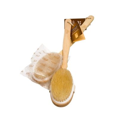 Aqua Massage Natural Bristle Brush – Eco-Friendly with Detacheable Wooden Handle