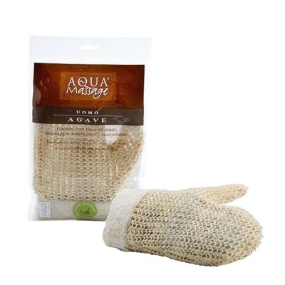 Aqua Massage Guanto Sisal Glove – Natural Sisal Fiber Exfoliator for Circulation and Skin Firming