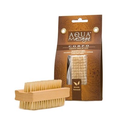 Aqua Spa Double Bristle Nail Brush – Natural Bristles, Gentle Cleaning, Dead Skin Removal