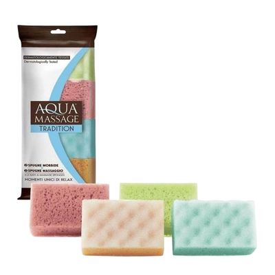 Aqua Massage Tradition 2+2 Bath and Massage Sponge Set