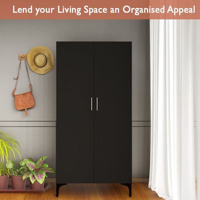 Mahmayi Modern Tall Shoe Cabinet - Maximize Storage Space with 7 Shelves, Perfect for Entryways, Stylish Solution for Shoe Collection, Home and Living Room Decor - Black