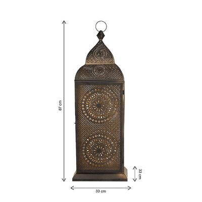 Authentic Handmade Chakra Lantern, X-Large size in Black Powder Color