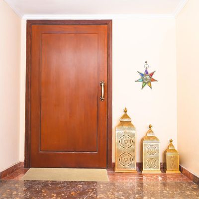 Authentic Handmade Chakra Lantern, Medium size in Golden Color