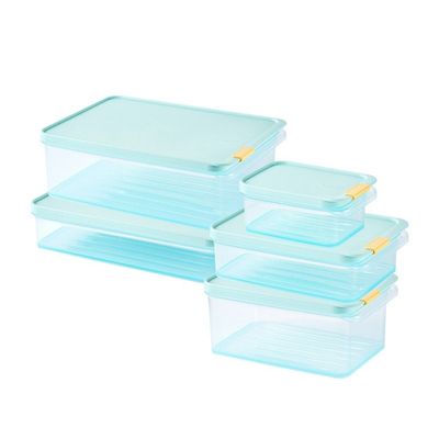 LocknLock Freezer Fit Container Set 5-Piece Modular Pack (450ml to 3.5L) – BPA-Free, Stackable, Microwave & Dishwasher Safe