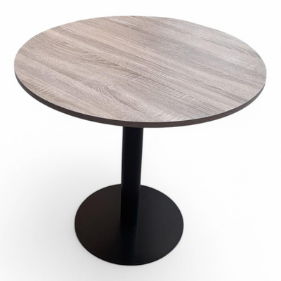 Soluna Modern Round Coffee Table Space-Saving Design with Metal Base for Living Room, Restaurant, Café