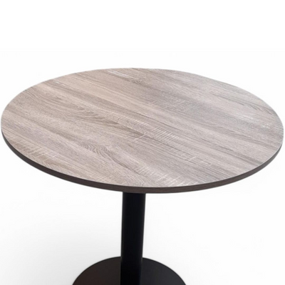 Soluna Modern Round Coffee Table Space-Saving Design with Metal Base for Living Room, Restaurant, Café