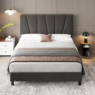Harper Tall Headboard Upholstered Bed-King