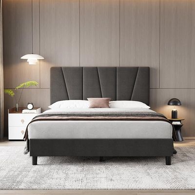 Harper Tall Headboard Upholstered Bed-Super King