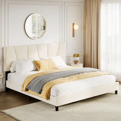 Harper Tall Headboard Upholstered Bed-King