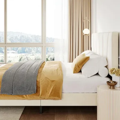 Harper Tall Headboard Upholstered Bed-King