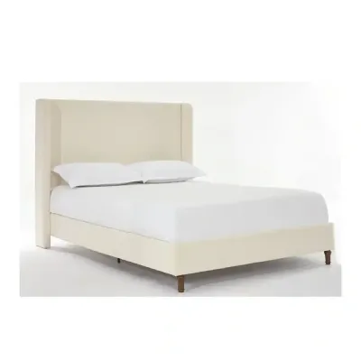 Harmony Upholstered Platform Bed With Headboard-Queen