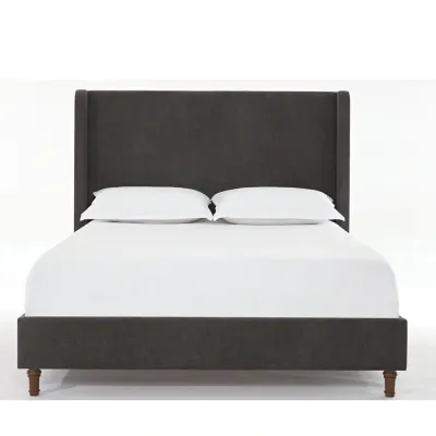 Harmony Upholstered Platform Bed With Headboard-Queen