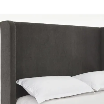 Harmony Upholstered Platform Bed With Headboard-Queen