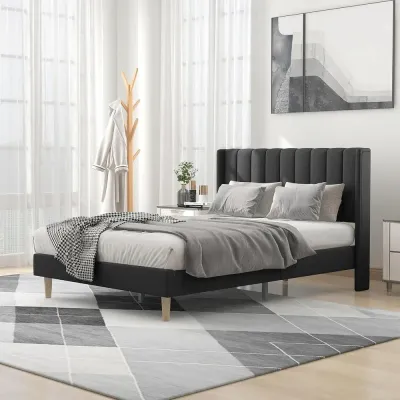 Alazy Upholstered Platform Bed Frame-Queen