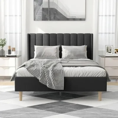 Alazy Upholstered Platform Bed Frame-Queen