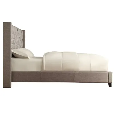 Naples Wingback Button Tufted Upholstered Bed -Super King