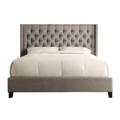 Naples Wingback Button Tufted Upholstered Bed -Super King