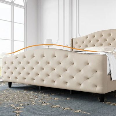 Elam Tufted Upholstered Bed Frame-Super King