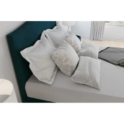 Hestia Lawrence Upholstery Bed Frame - Green, King Size Without Mattress