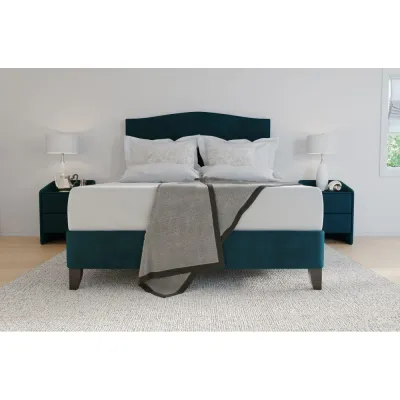 Hestia Lawrence Upholstery Bed Frame - Green, Queen Size Without Mattress