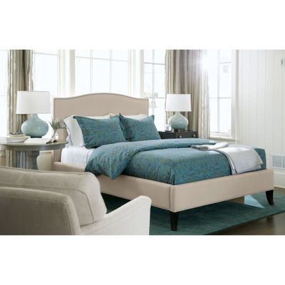 Colette King Upholstered Bed - Beige, King Size Without Mattress